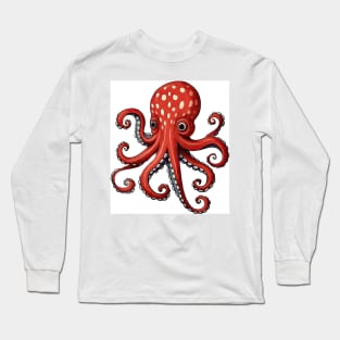 Scarlet Octopus Long Sleeve T-Shirt